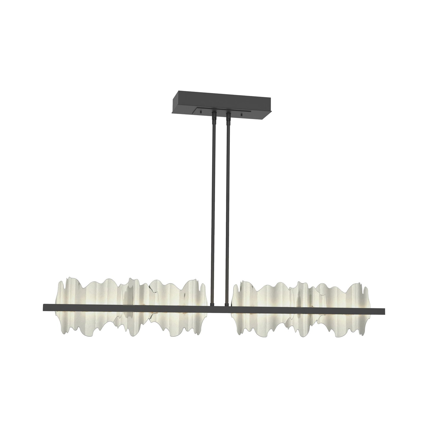 Hildene LED Pendant Light in Black/Sterling.