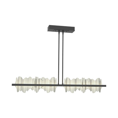 Hildene LED Pendant Light in Black/Sterling.