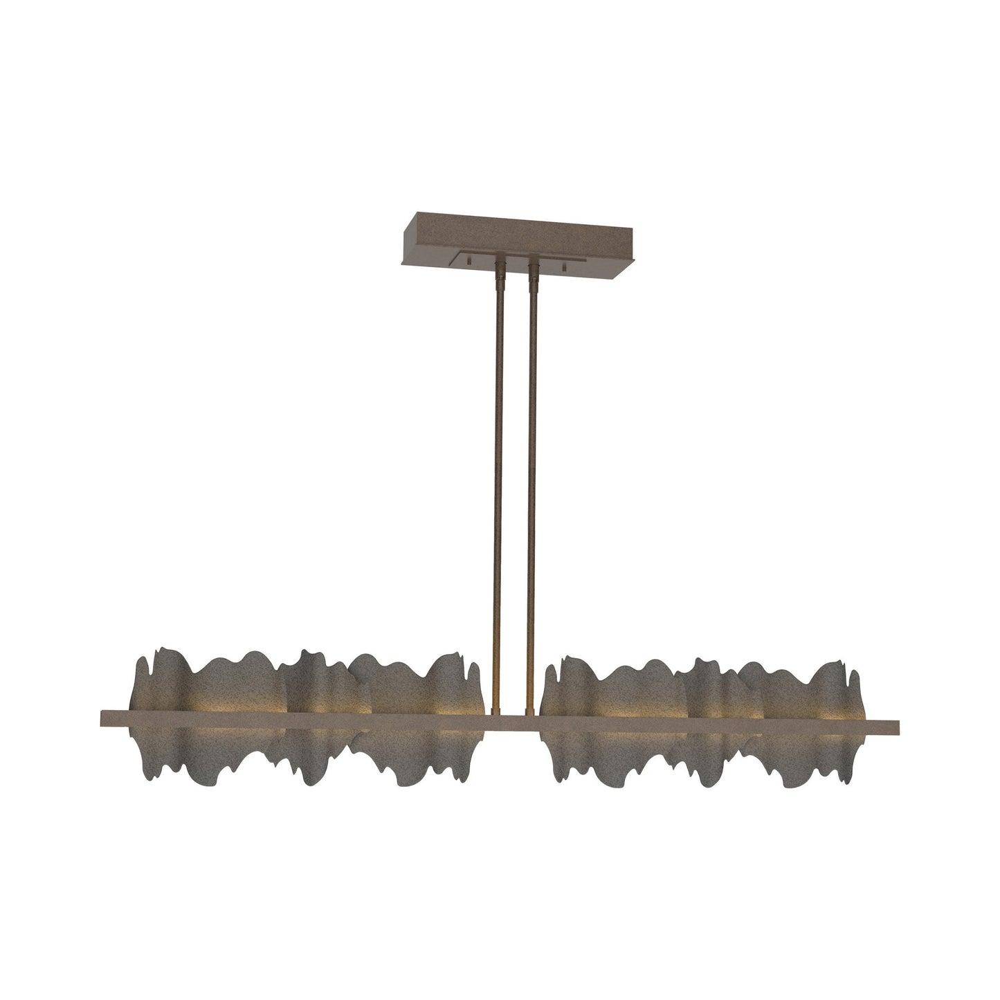 Hildene LED Pendant Light in Bronze/Natural Iron.