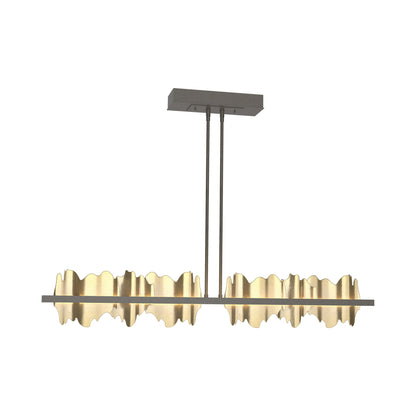 Hildene LED Pendant Light in Dark Smoke/Modern Brass.