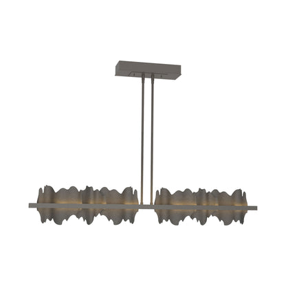 Hildene LED Pendant Light in Dark Smoke/Natural Iron.