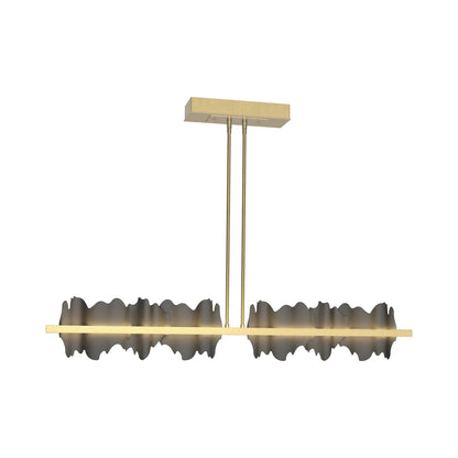 Hildene LED Pendant Light in Modern Brass/Black.