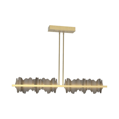 Hildene LED Pendant Light in Modern Brass/Dark Smoke.
