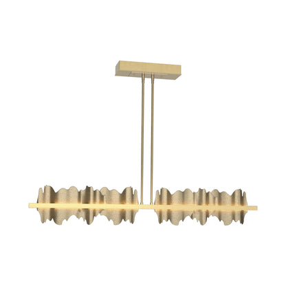Hildene LED Pendant Light in Modern Brass/Soft Gold.