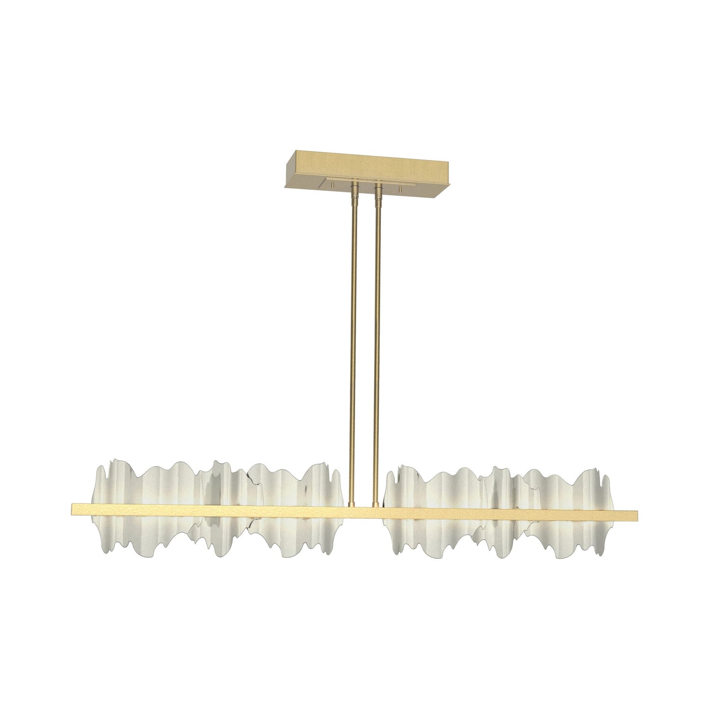 Hildene LED Pendant Light in Modern Brass/Sterling.