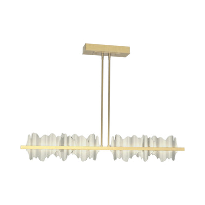 Hildene LED Pendant Light in Modern Brass/Sterling.