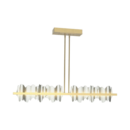 Hildene LED Pendant Light in Modern Brass/Vintage Platinum.