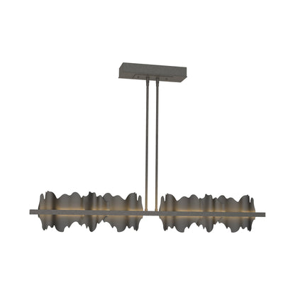 Hildene LED Pendant Light in Natural Iron/Black.