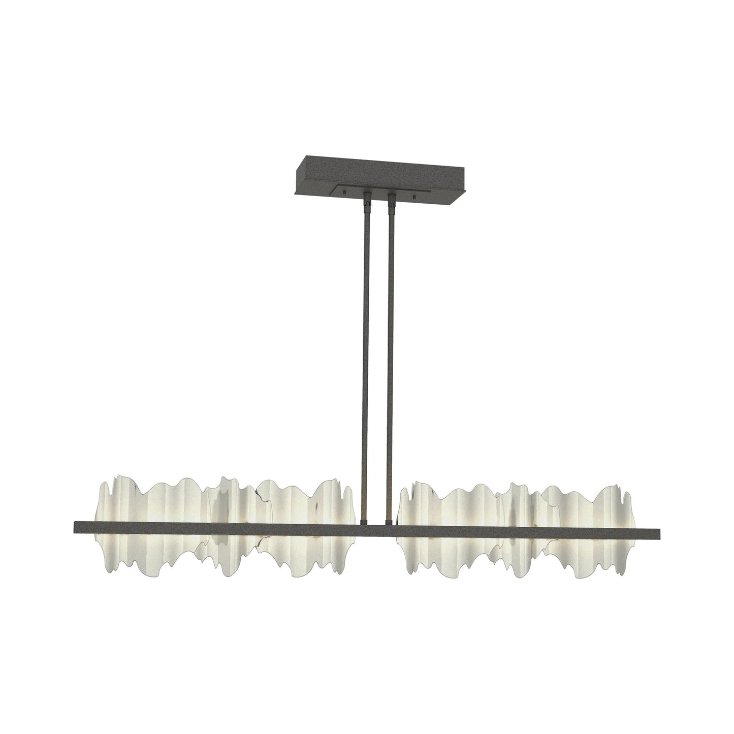 Hildene LED Pendant Light in Natural Iron/Sterling.