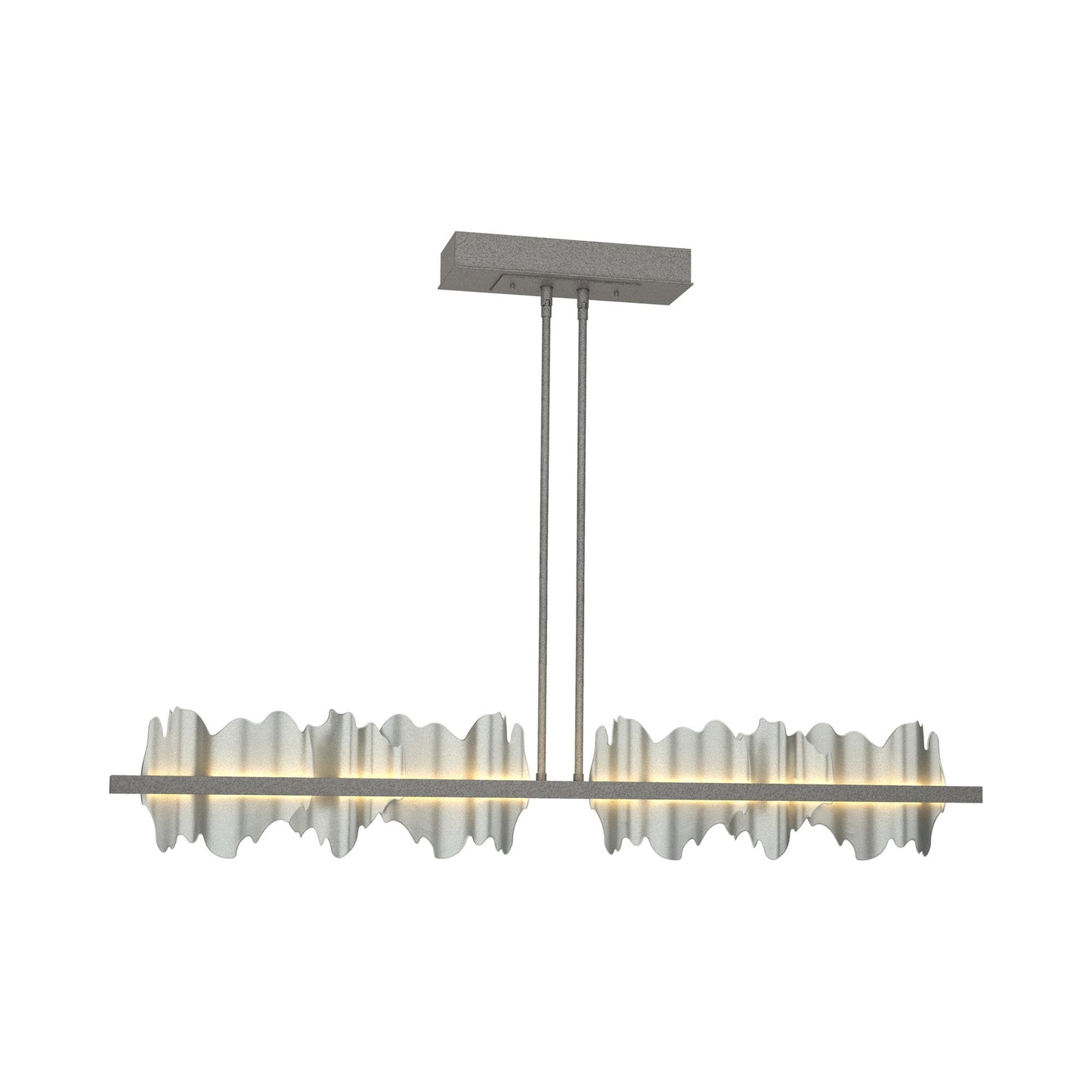 Hildene LED Pendant Light in Natural Iron/Vintage Platinum.