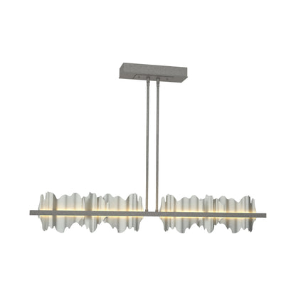 Hildene LED Pendant Light in Natural Iron/Vintage Platinum.