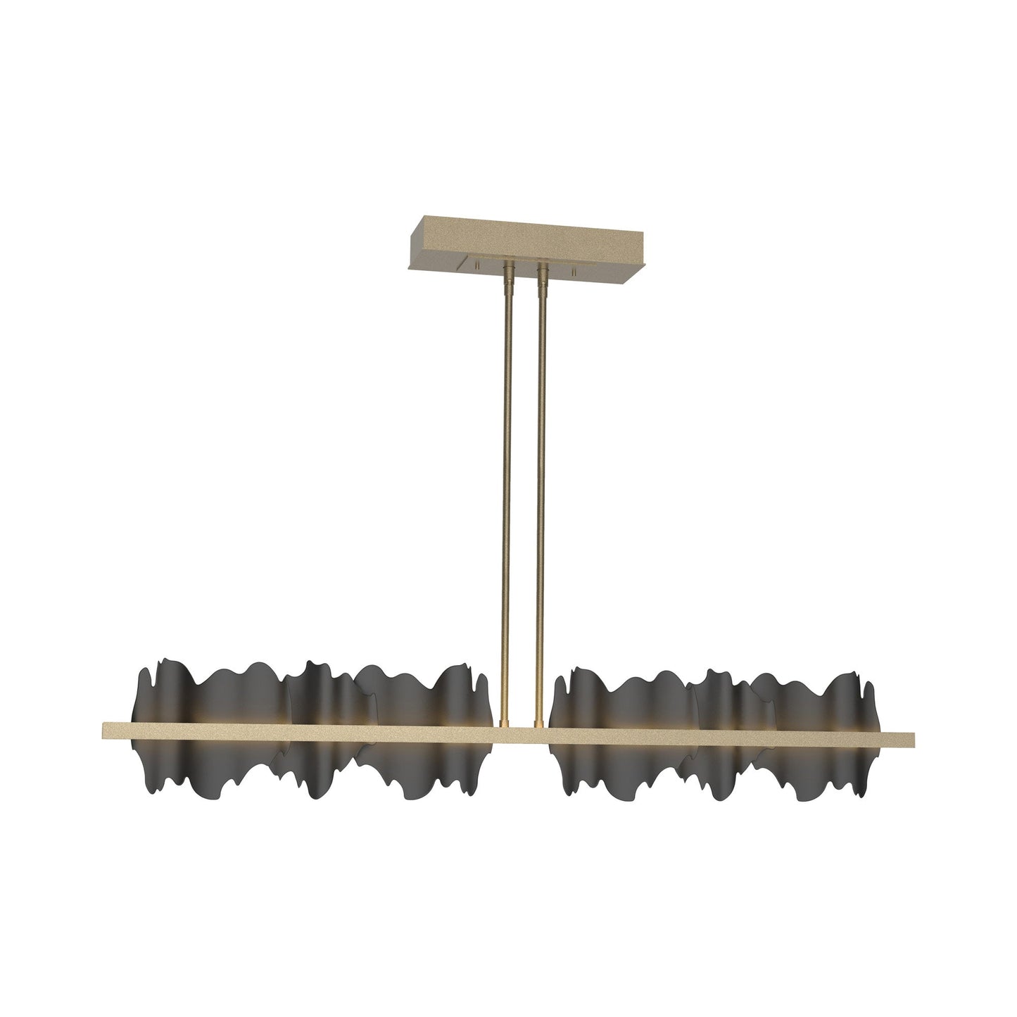 Hildene LED Pendant Light in Soft Gold/Black.