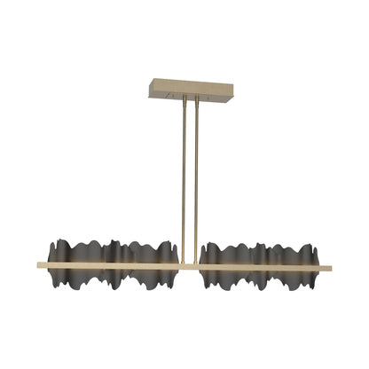 Hildene LED Pendant Light in Soft Gold/Black.