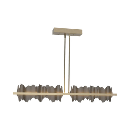 Hildene LED Pendant Light in Soft Gold/Dark Smoke.