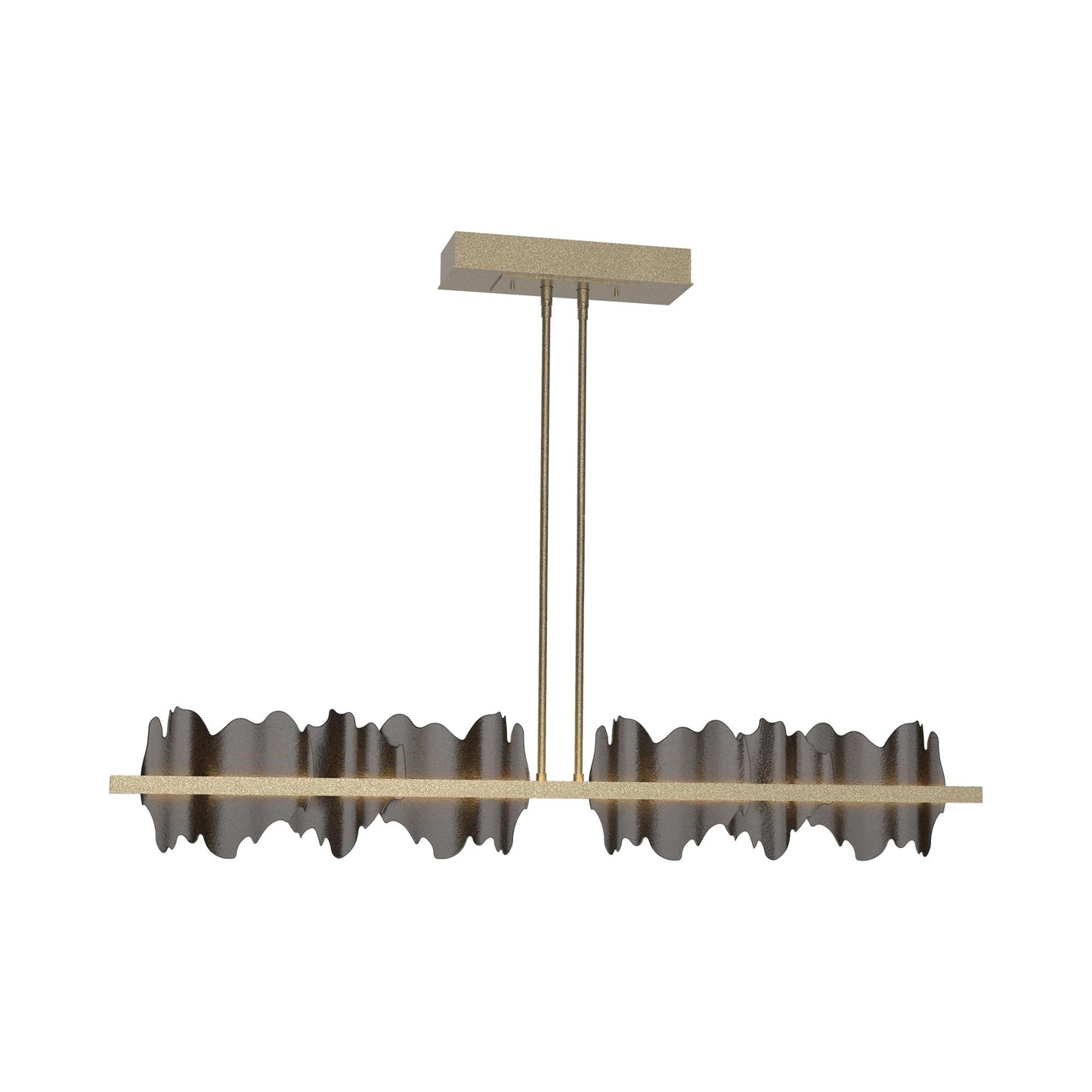 Hildene LED Pendant Light in Soft Gold/Oil Rubbed Bronze.