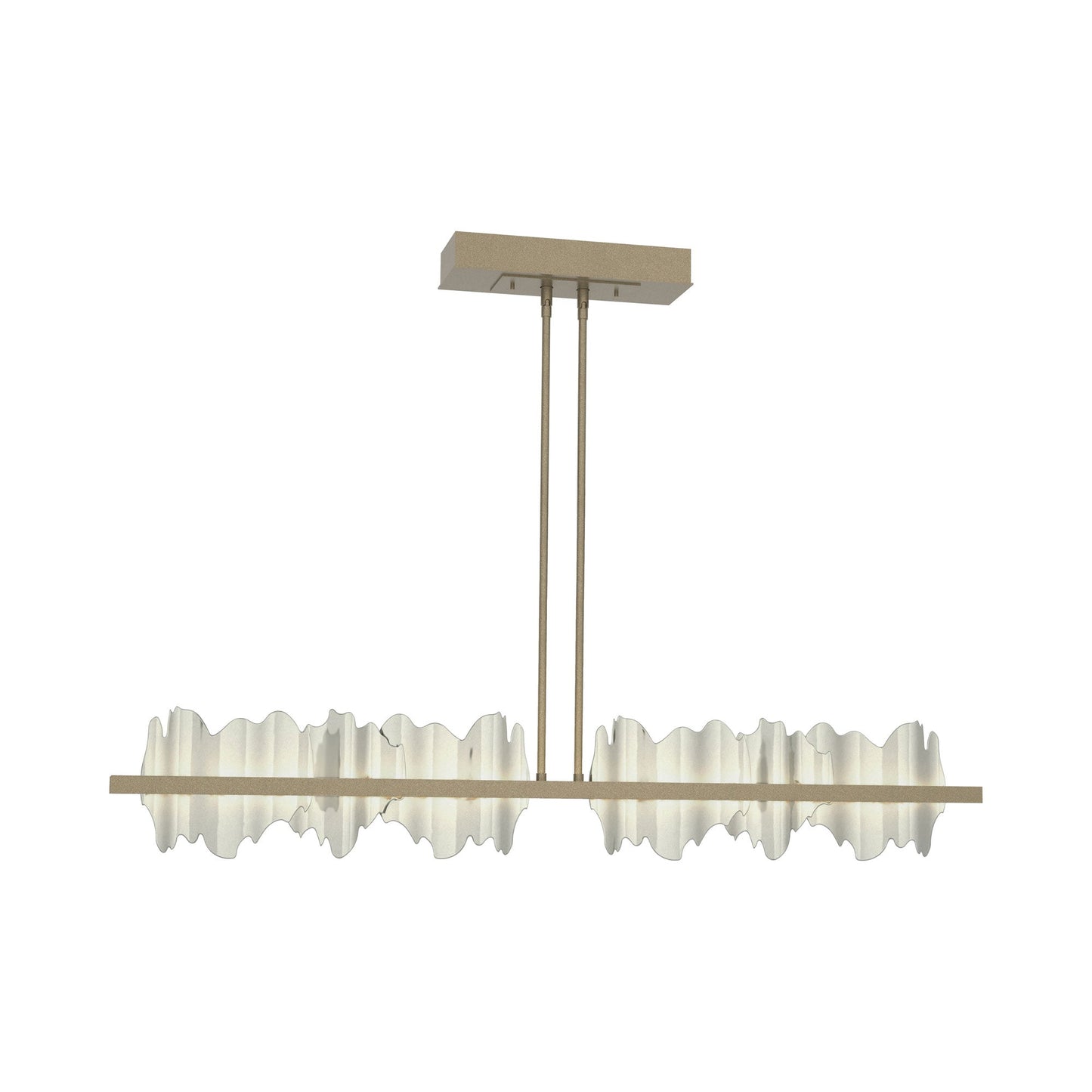 Hildene LED Pendant Light in Soft Gold/Sterling.