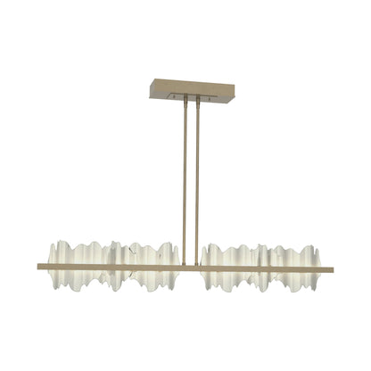 Hildene LED Pendant Light in Soft Gold/Sterling.