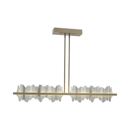 Hildene LED Pendant Light in Soft Gold/Vintage Platinum.