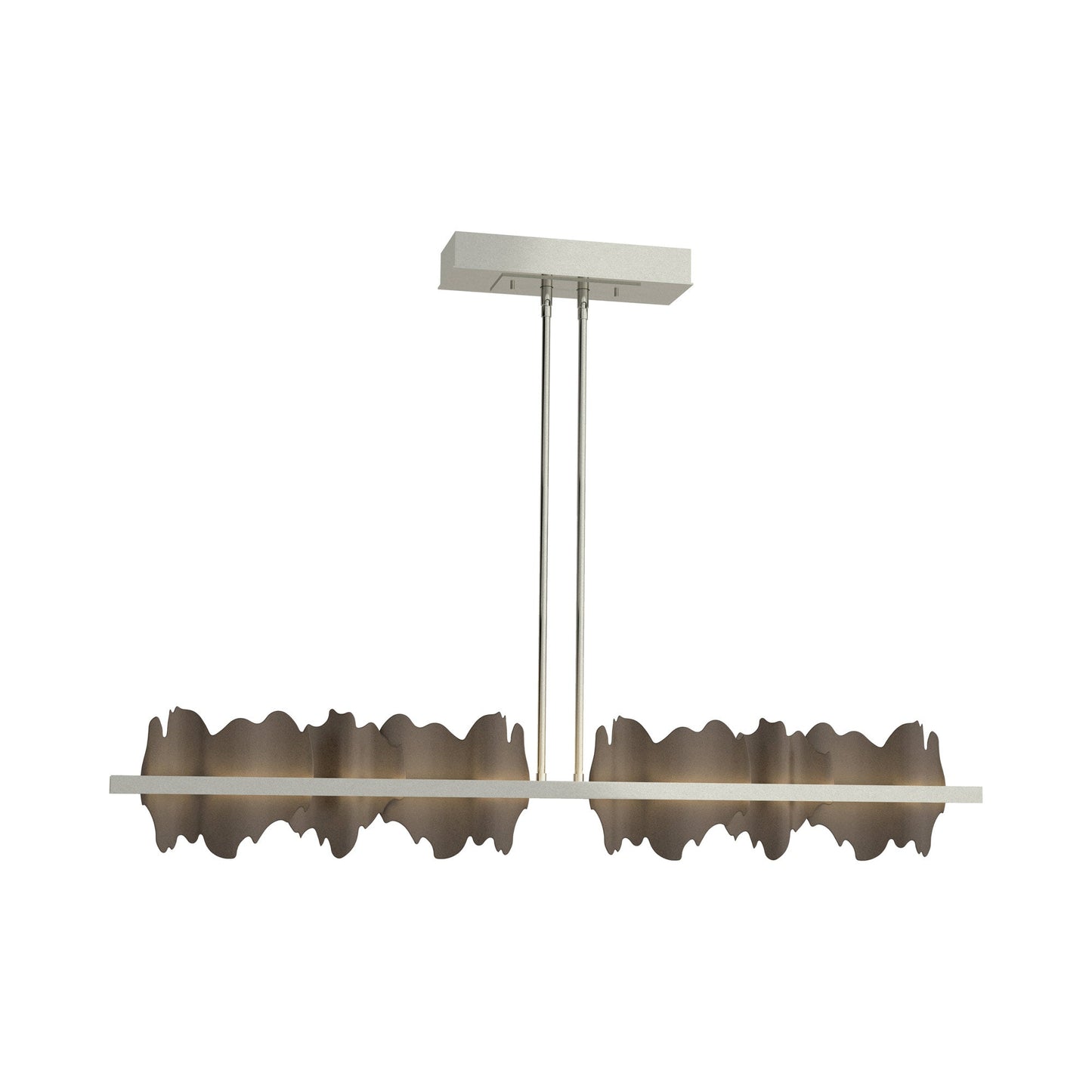 Hildene LED Pendant Light in Sterling/Bronze.