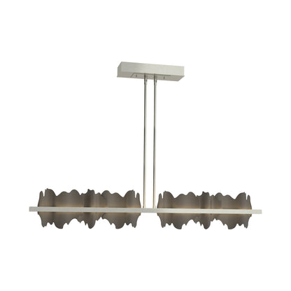 Hildene LED Pendant Light in Sterling/Dark Smoke.