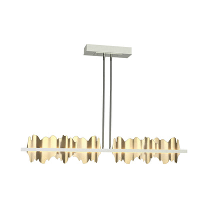 Hildene LED Pendant Light in Sterling/Modern Brass.