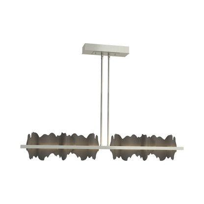 Hildene LED Pendant Light in Sterling/Natural Iron.