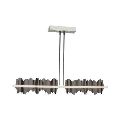 Hildene LED Pendant Light in Sterling/Oil Rubbed Bronze.