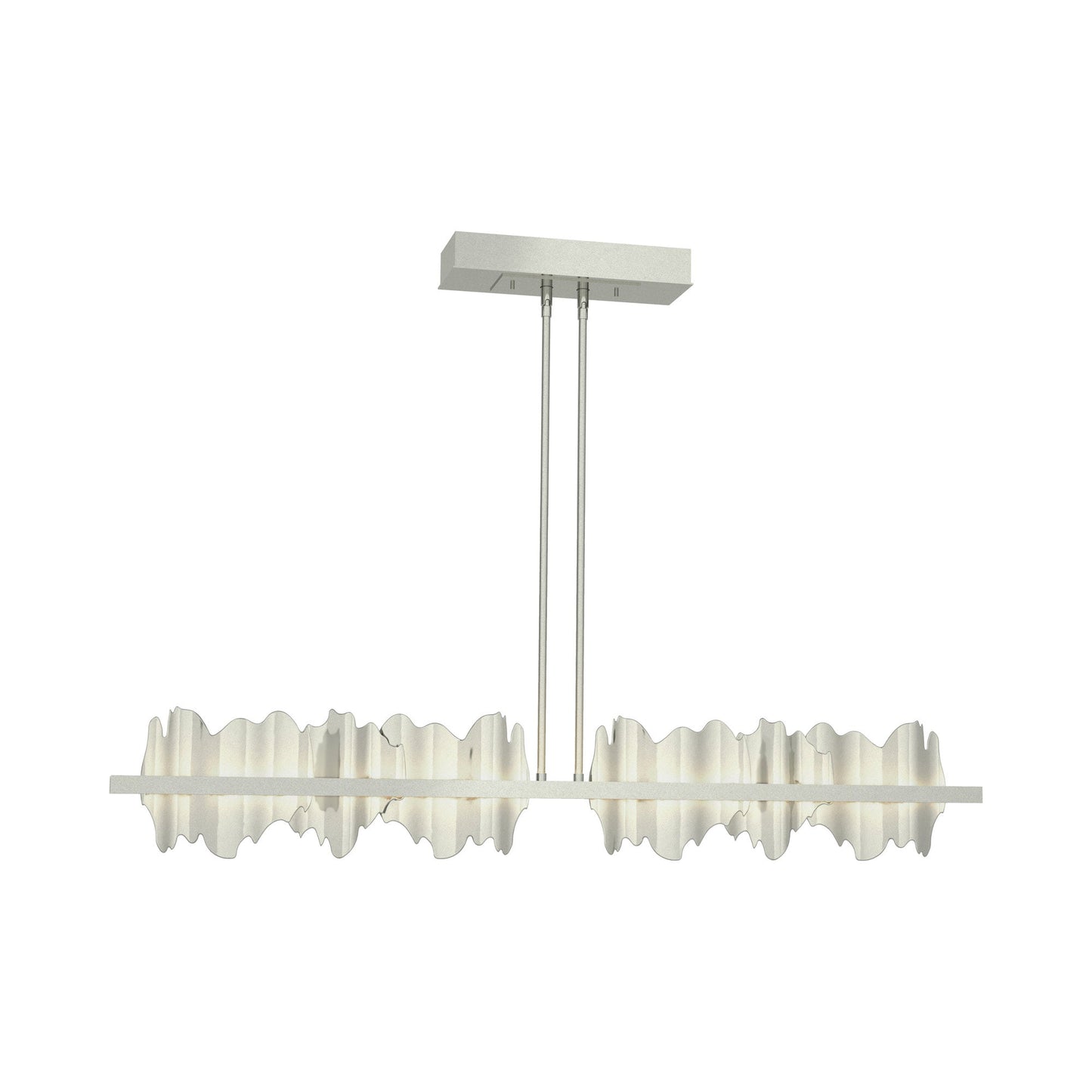 Hildene LED Pendant Light in Sterling/Sterling.