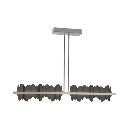 Hildene LED Pendant Light in Vintage Platinum/Black.