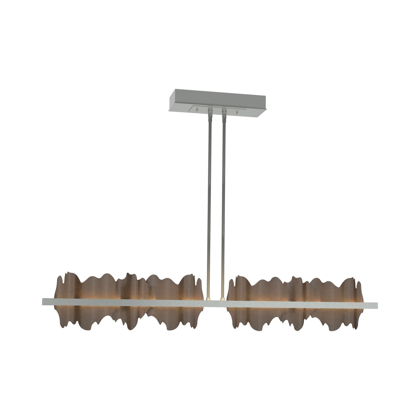Hildene LED Pendant Light in Vintage Platinum/Bronze.