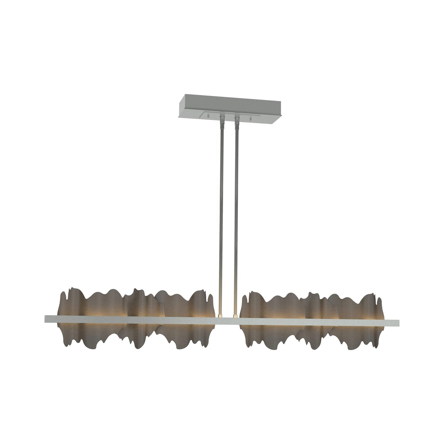 Hildene LED Pendant Light in Vintage Platinum/Dark Smoke.
