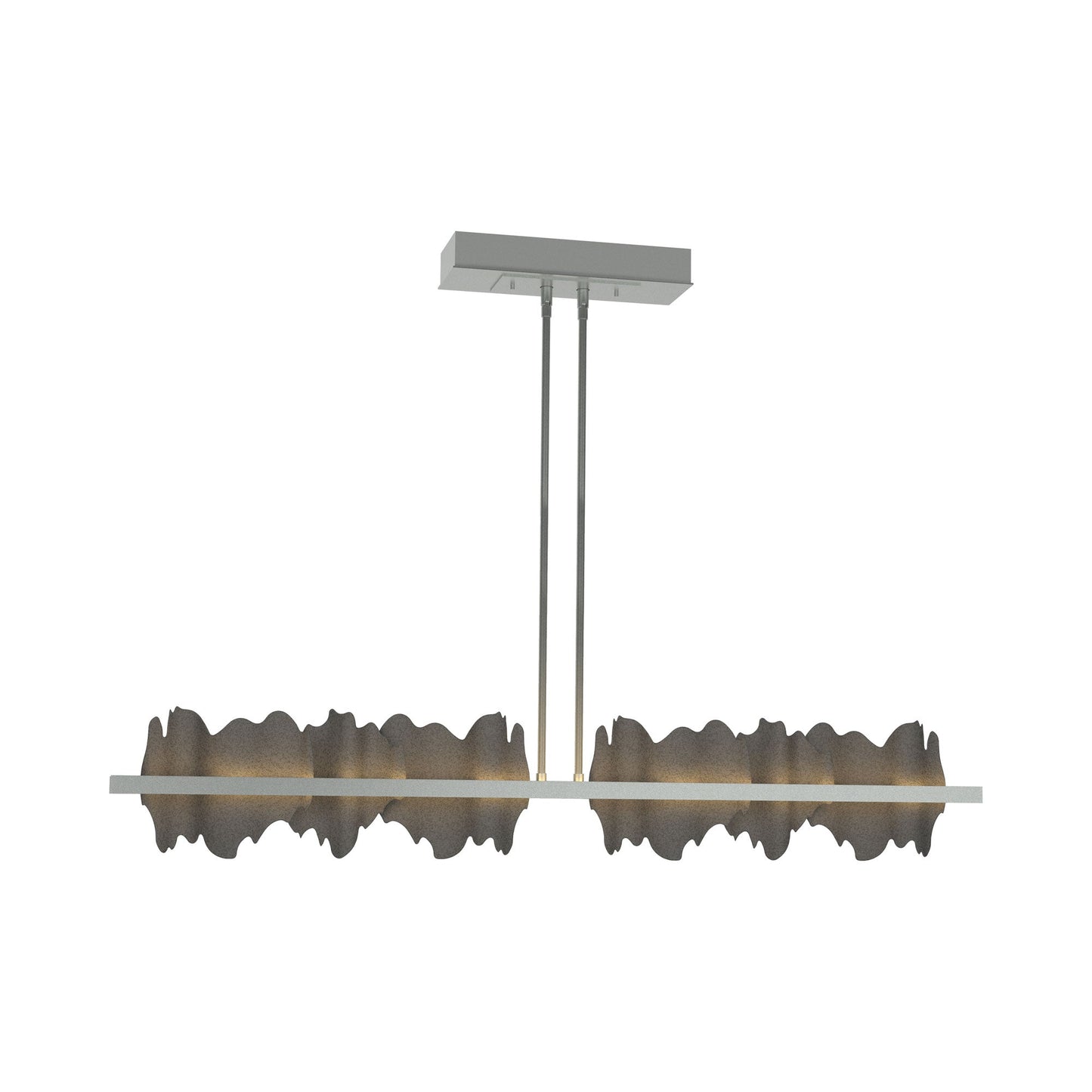 Hildene LED Pendant Light in Vintage Platinum/Natural Iron.