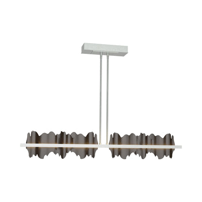 Hildene LED Pendant Light in Vintage Platinum/Oil Rubbed Bronze.