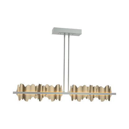Hildene LED Pendant Light in Vintage Platinum/Soft Gold.
