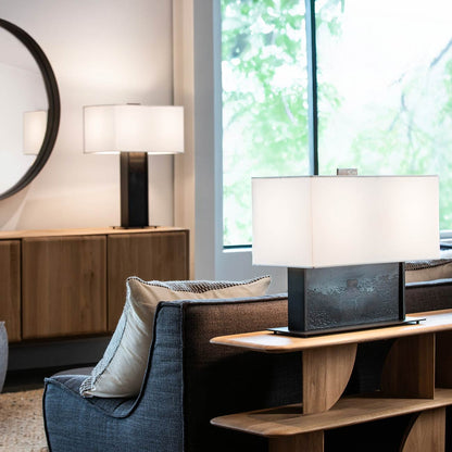 Horizon Console Table Lamp in living room.