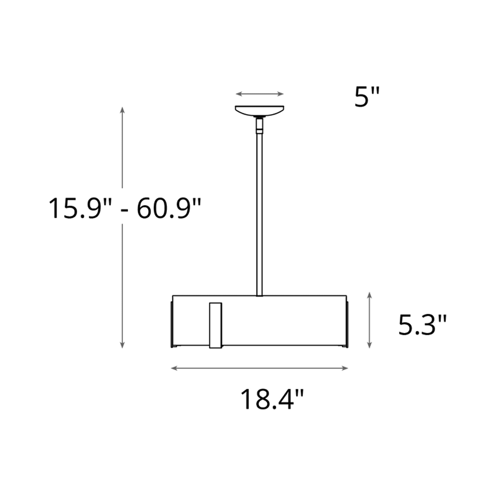 Impressions Pendant Light - line drawing.