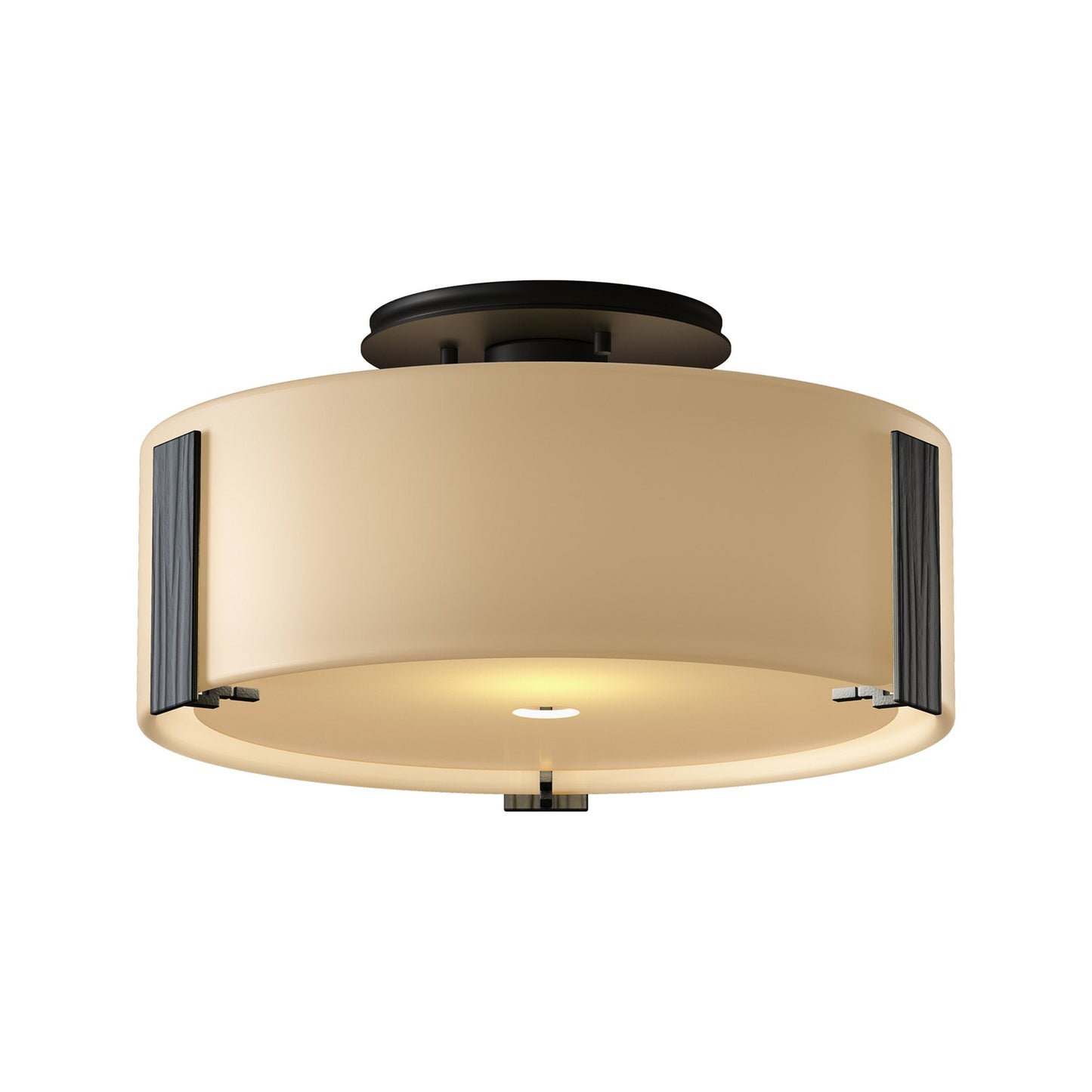 Impressions Semi Flush Mount Ceiling Light in Black (Medium).
