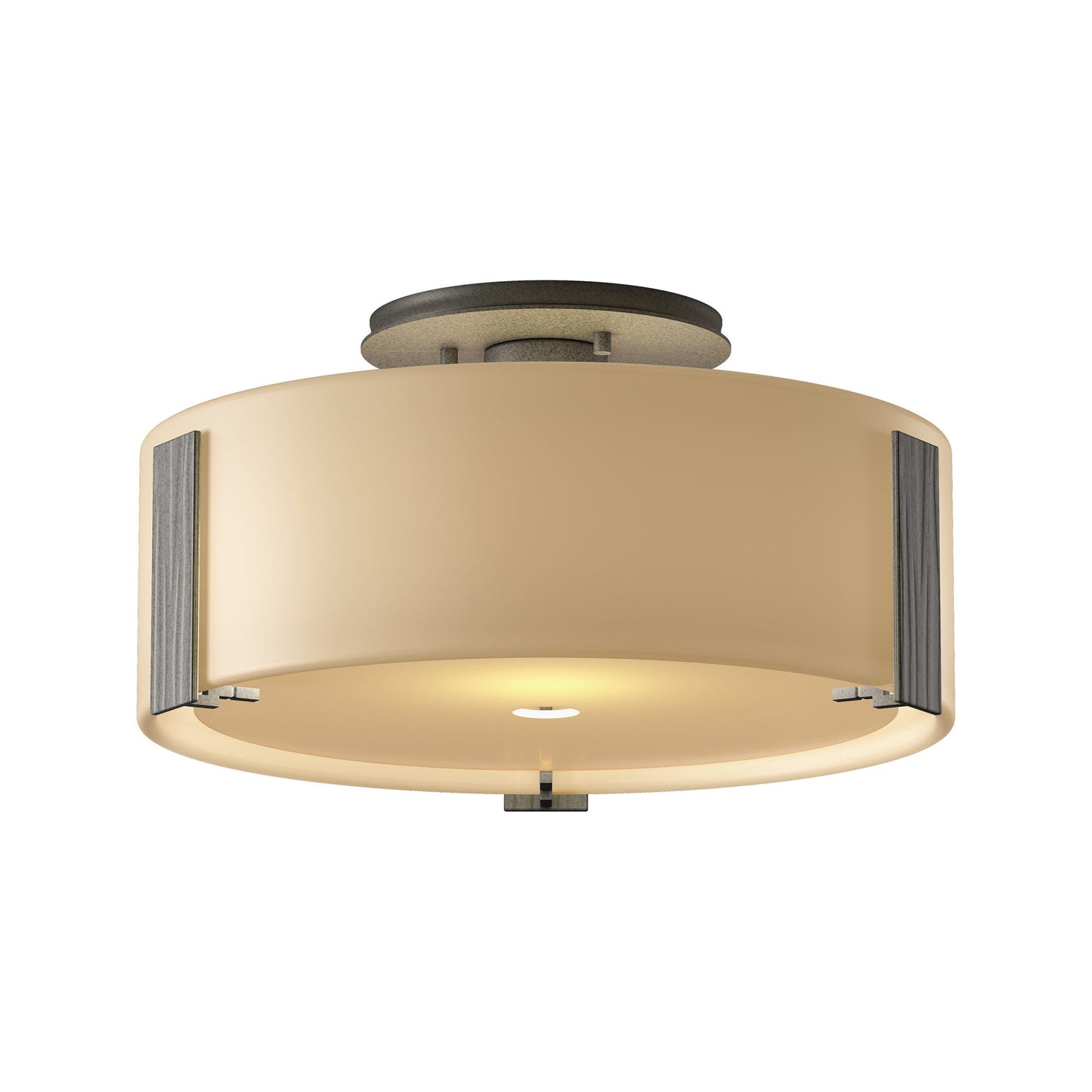 Impressions Semi Flush Mount Ceiling Light in Natural Iron (Medium).