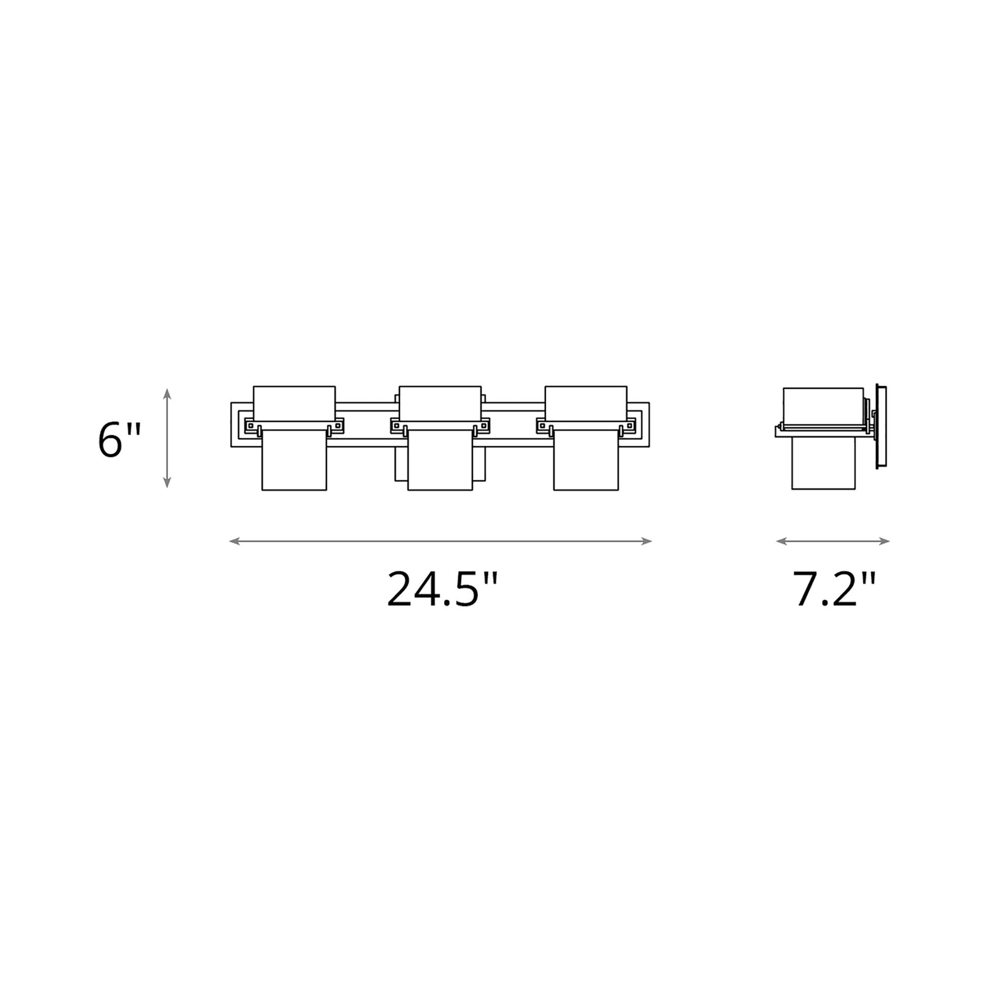 Kakomi Bath Vanity Light - line drawing.