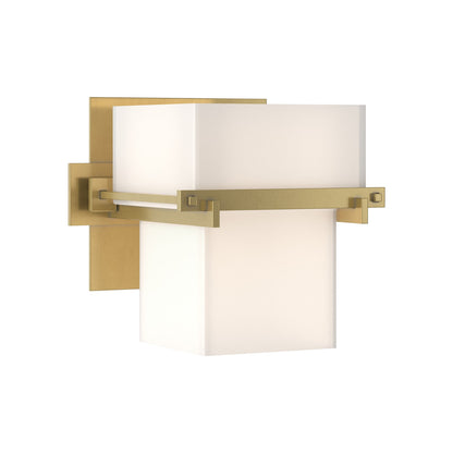 Kakomi Bath Wall Light in Modern Brass (6.5-Inch).
