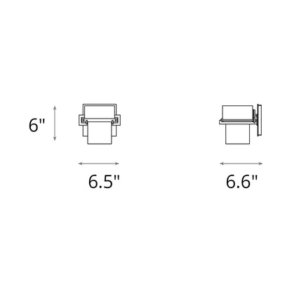Kakomi Bath Wall Light - line drawing.