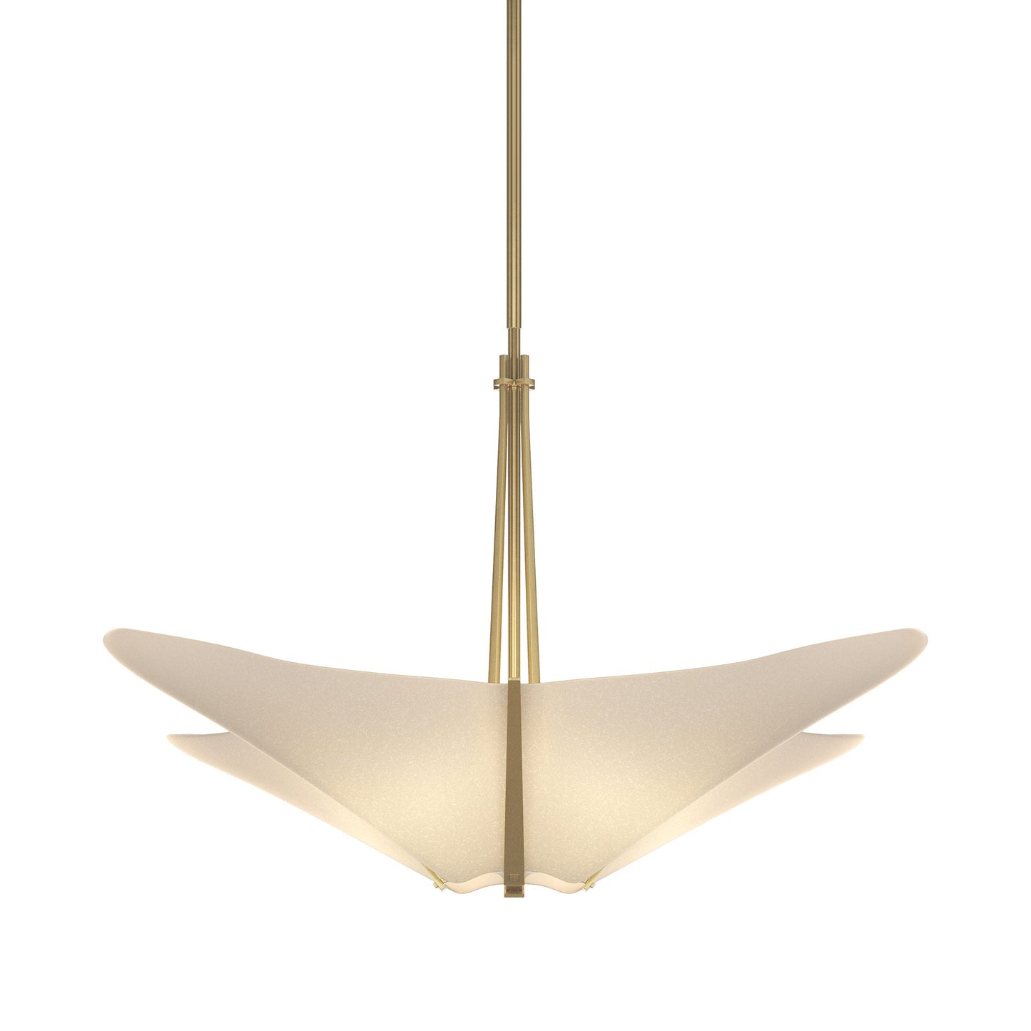 Kirigami Pendant Light in Modern Brass (4-Light).