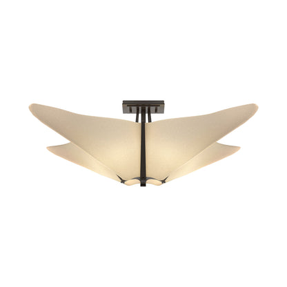 Kirigami Semi Flush Mount Ceiling Light in Oil Rubbed Bronze.