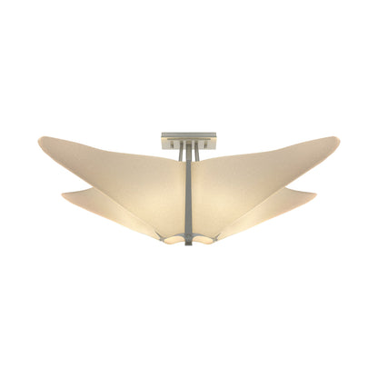 Kirigami Semi Flush Mount Ceiling Light in Vintage Platinum.