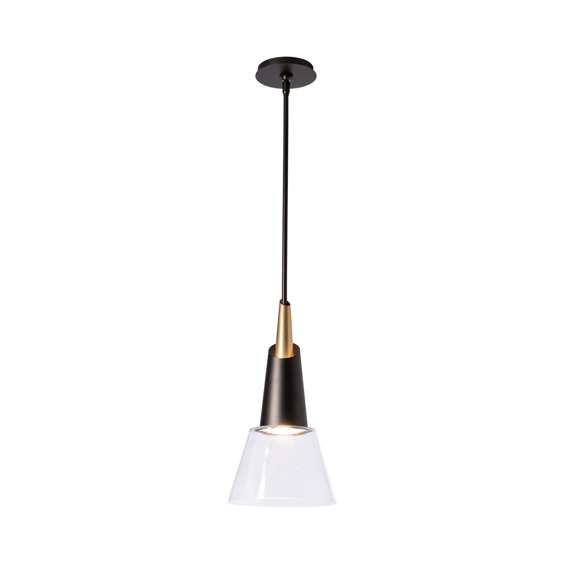 Kora Mini Pendant Light in Oil Rubbed Bronze/Modern Brass.