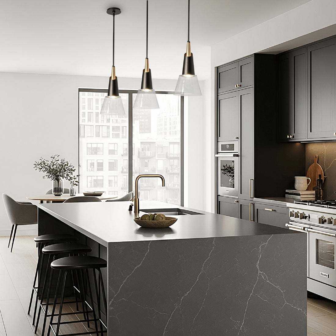 Kora Mini Pendant Light in kitchen.