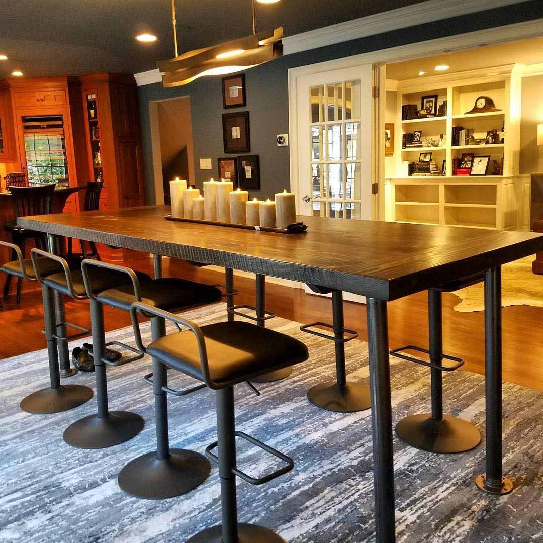 Landscape LED Pendant Light in dining room.