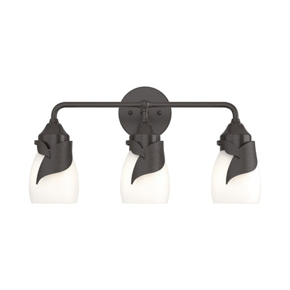Lapas Bath Vanity Light in Oil Rubbed Bronze (Opal Glass).