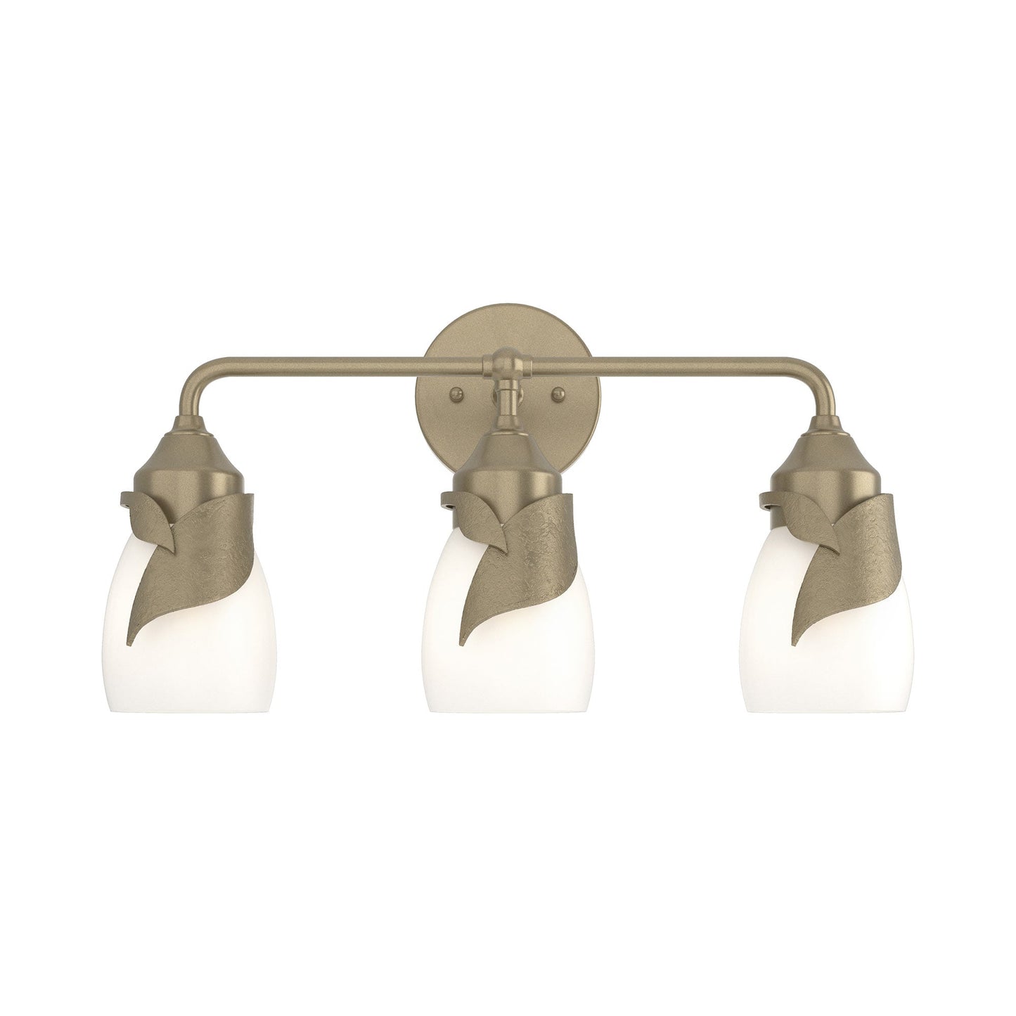 Lapas Bath Vanity Light in Soft Gold (Opal Glass).