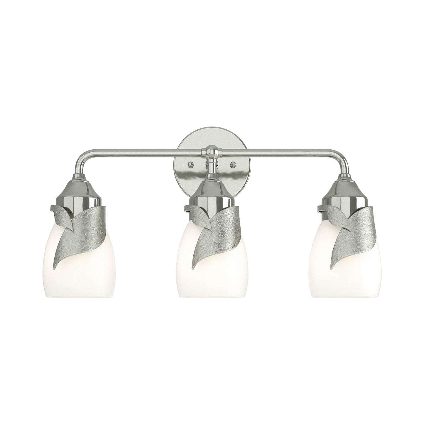 Lapas Bath Vanity Light in Sterling (Opal Glass).